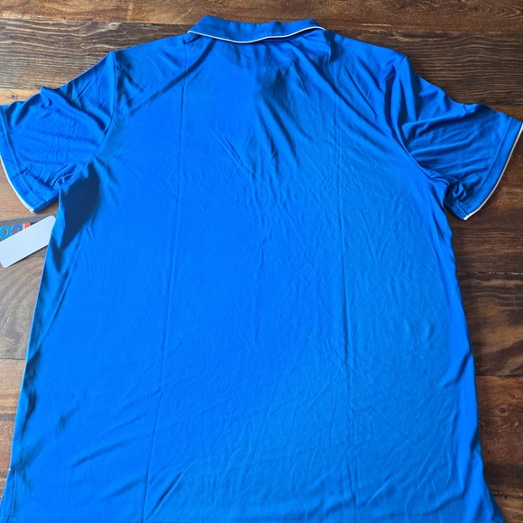 Mens XL 32 degrees cool Golf Polo Shirt Blue White Trim‎ Short Sleeve Athletic - Picture 4 of 4